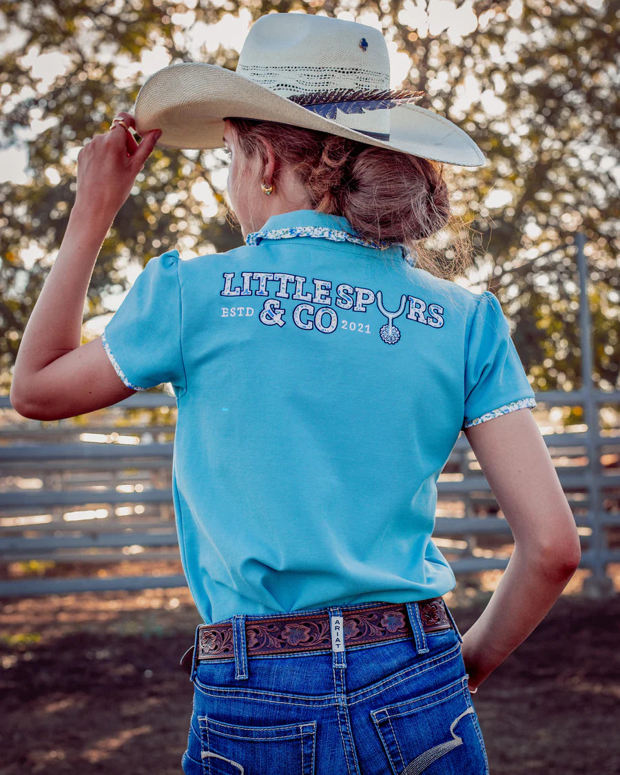 Little Spurs & Co Maryvale Polo Shirt - Pastel Blue