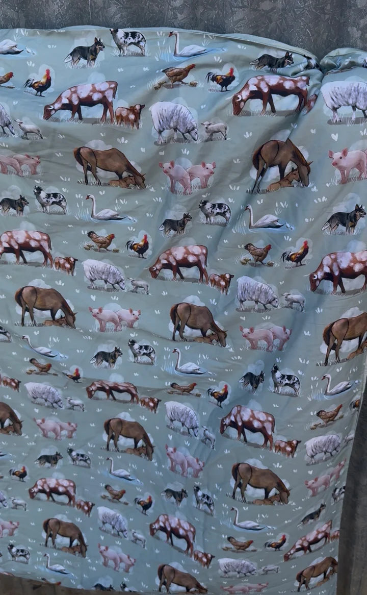 Little Windmill Country Outback Fitted Cot Sheet
