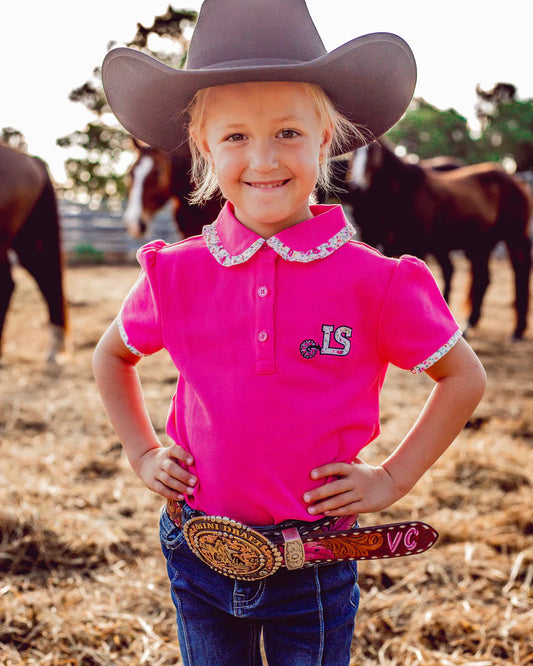 Little Spurs & Co Maryvale Polo Shirt - Pink