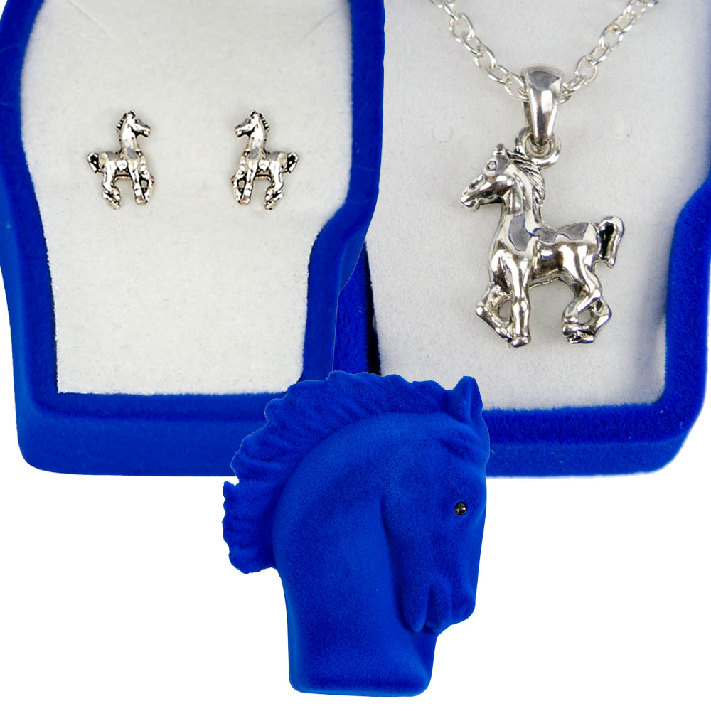 Brigalow Pony Prancing Earrings and Necklace Set