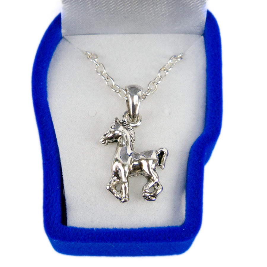 Brigalow Pony Prancing Earrings and Necklace Set - J899