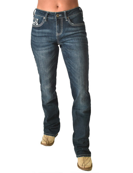 Cowgirl Tuff Ladies Jeans - Mid Rise - Another Level