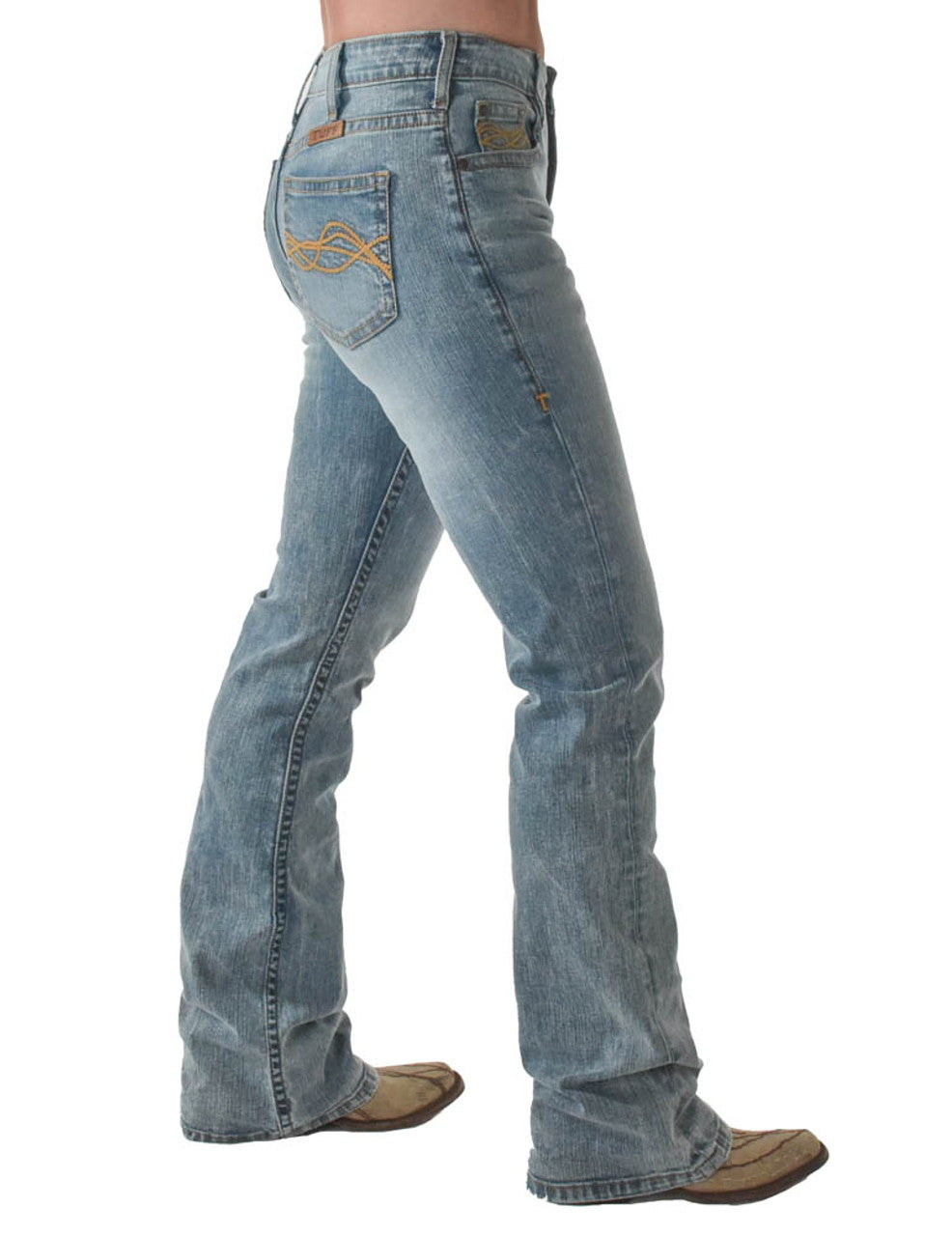 Cowgirl Tuff Denim Blues Bootcut Jean - Denim Blues