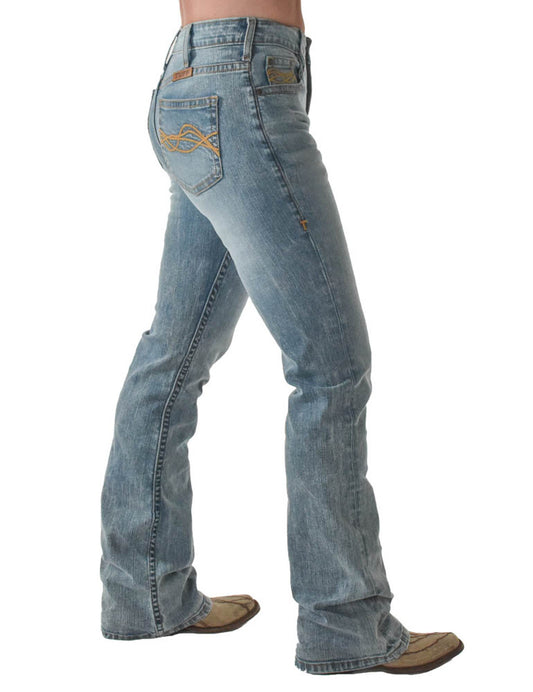 Cowgirl Tuff Denim Blues Bootcut Jean - Denim Blues