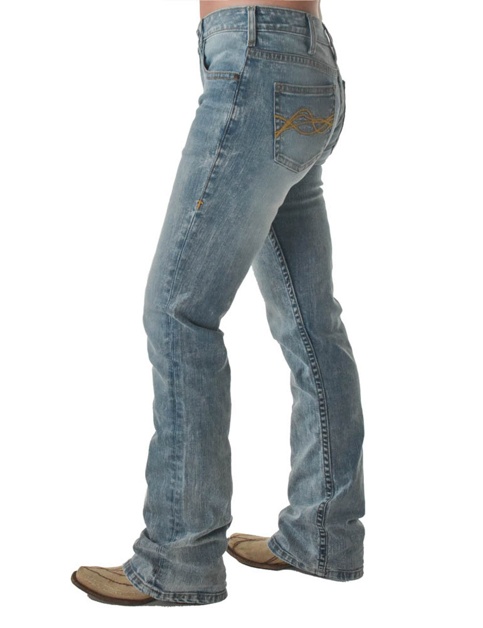 Cowgirl Tuff Denim Blues Bootcut Jean - Denim Blues