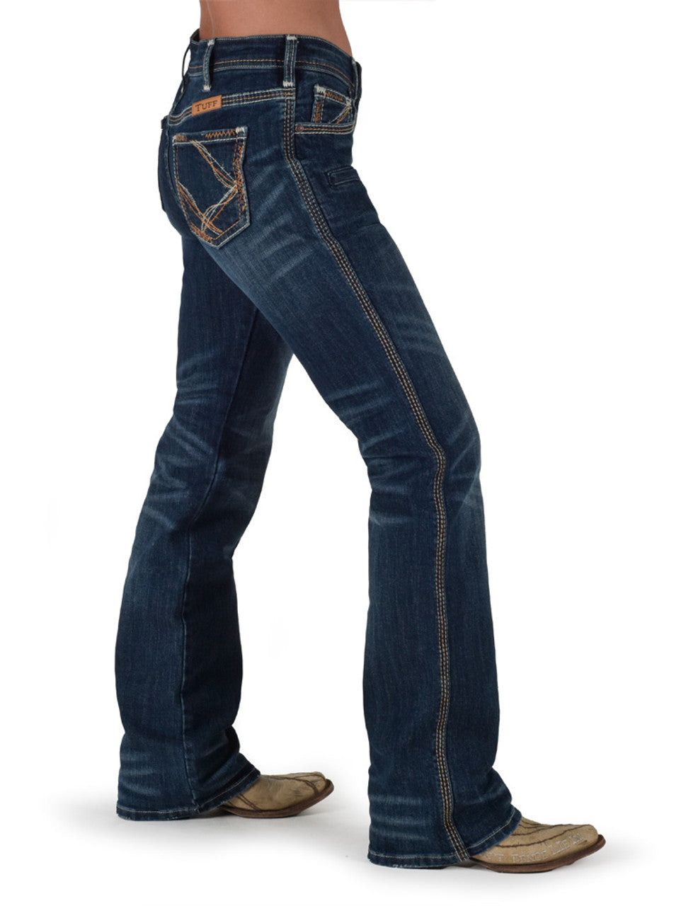 Cowgirl Tuff Rusty Barbed Wire Natural Waist Jean