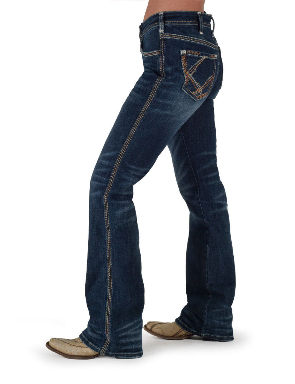 Cowgirl Tuff Rusty Barbed Wire Natural Waist Jean