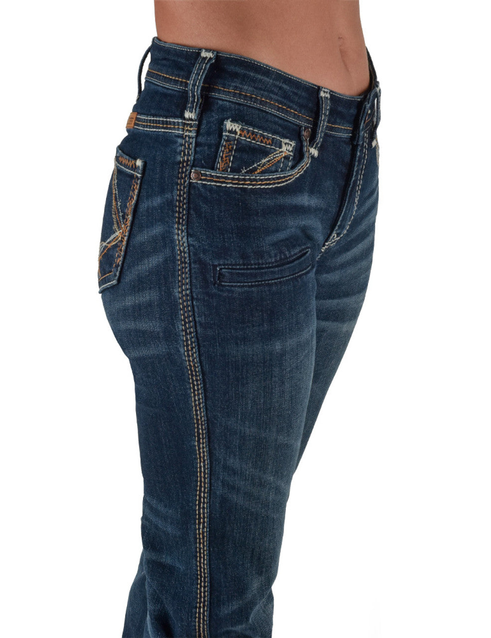 Cowgirl Tuff Rusty Barbed Wire Natural Waist Jean