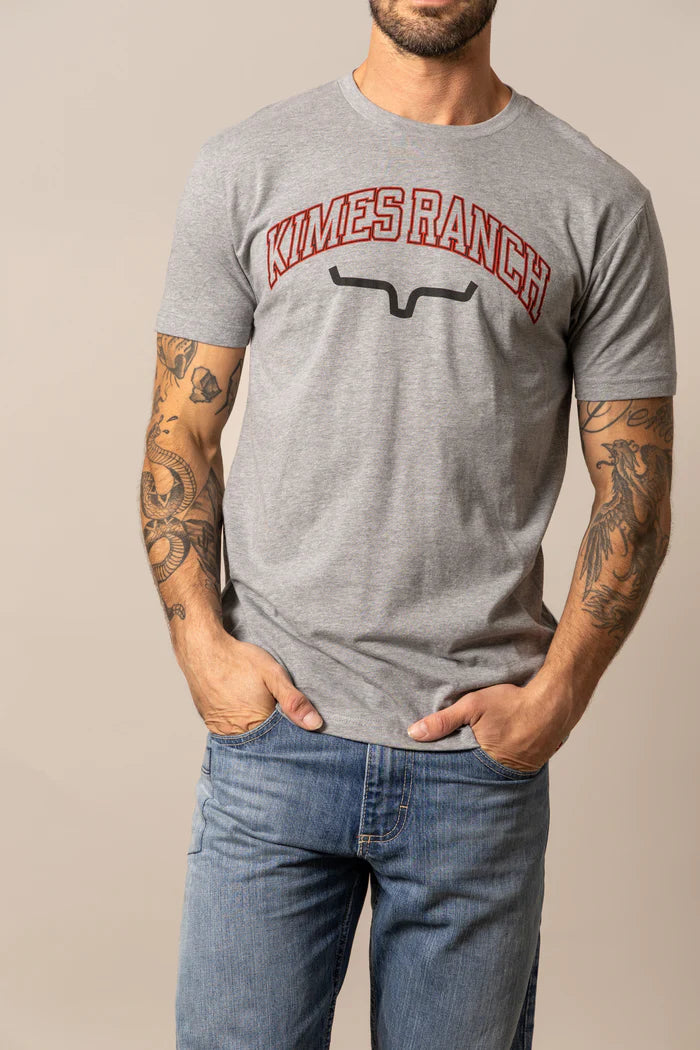 Kimes Ranch Mens KR University Grey Heather T Shirt