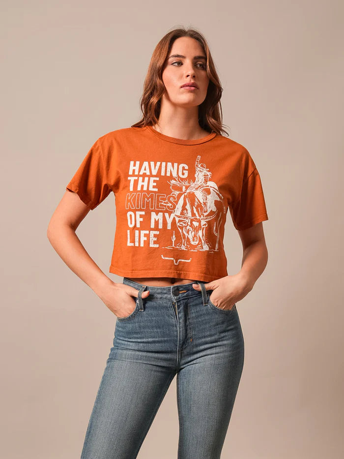 Kimes Ranch Ladies T Shirt - Kimes of My Life - Rust