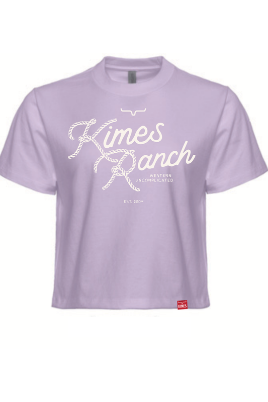 Kimes Ranch Ladies Lasso Script T Shirt- Lavender