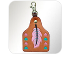 American Darling Hand Painted Genuine Leather Keyring - LC-ADKRX115