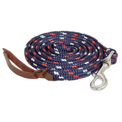 Toowoomba Saddlery Pro Series Rope Lead - Navy/Red/White - LEADTSPRO06