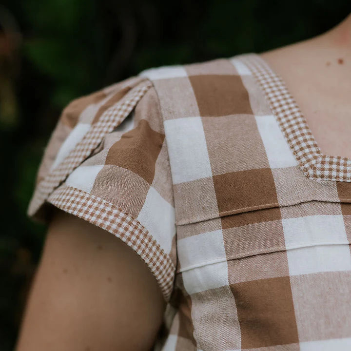 WC Ladies Gabbie Dusty Gingham Blouse