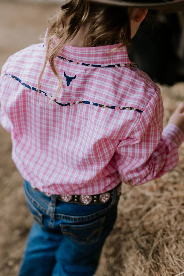 Little Windmill Stella Pink Check L/S Shirt