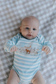 LIttle Windmill Colt Blue Stripe Cotton Jumpsuit