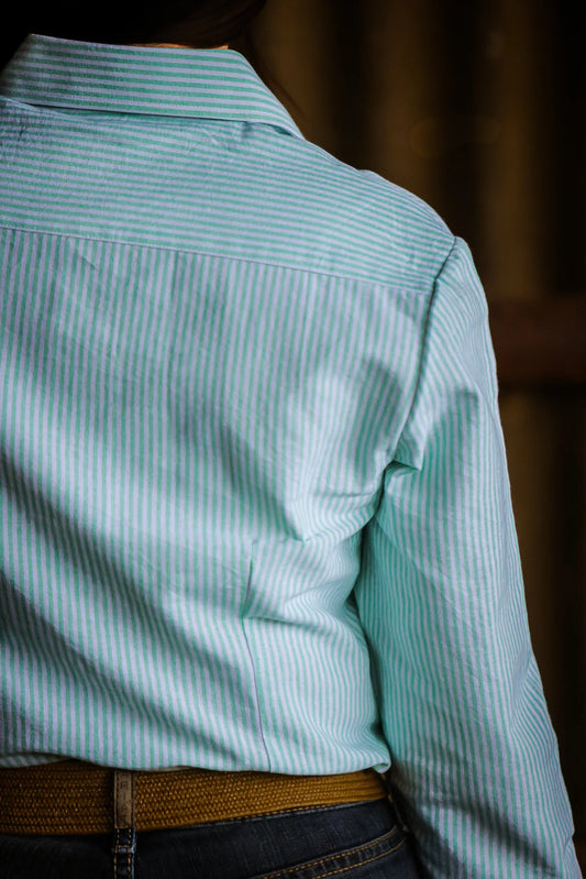 Lime & Soda Arabella L/S Shirt  - Green Stripe