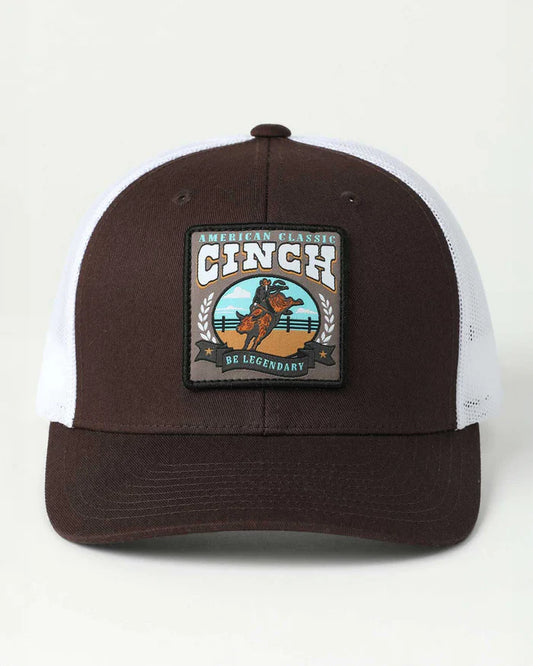 Cinch Mens Mid Profile Trucker Cap - MCC0660654 - Brown