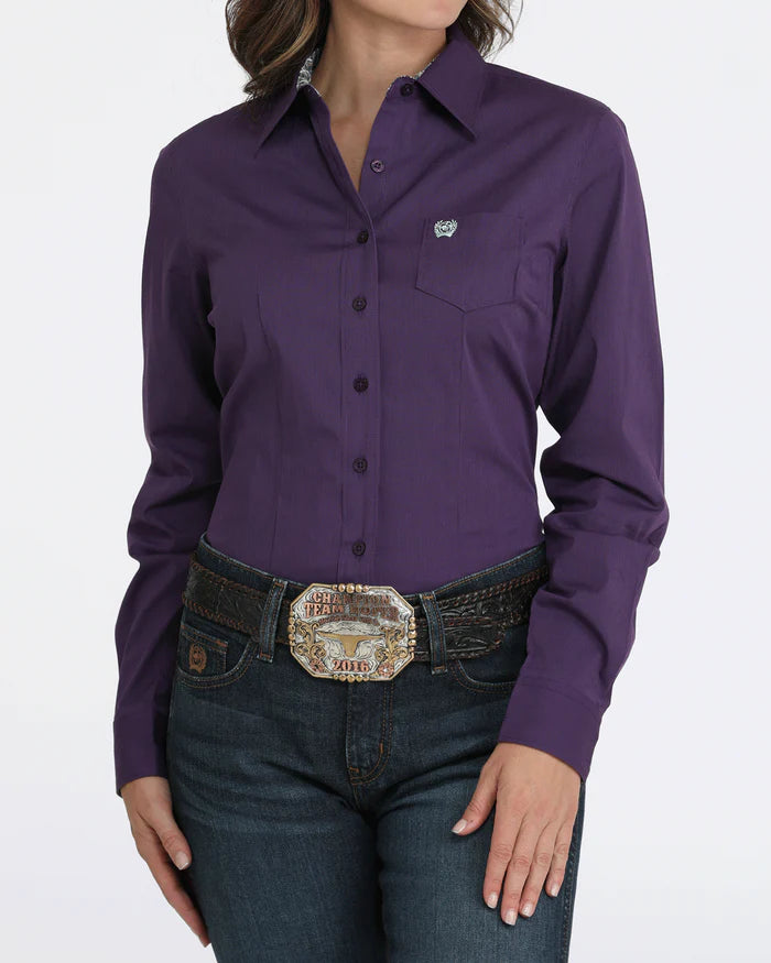 Cinch Ladies Purple L/S Shirt - MSW9164256