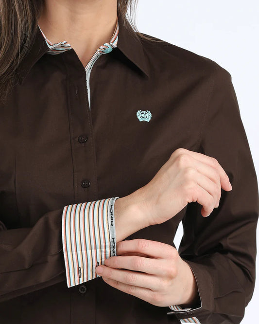 Cinch Ladies Stretch Arena Fit Button Down L/S Shirt - MSW9165086