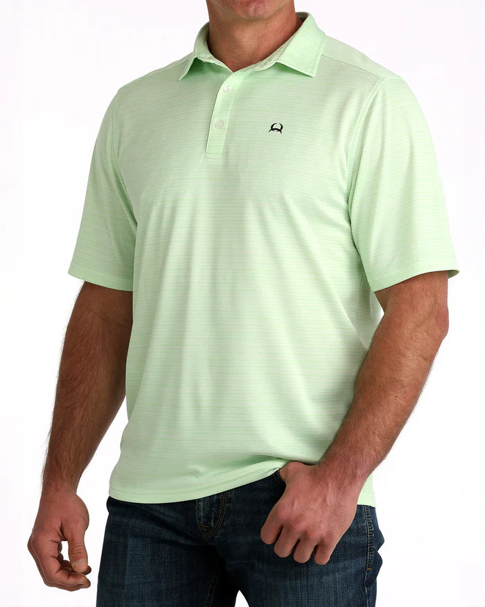Cinch Mens Arenaflex Polo - Green - MTK1865042