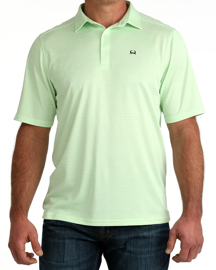 Cinch Mens Arenaflex Polo - Green - MTK1865042