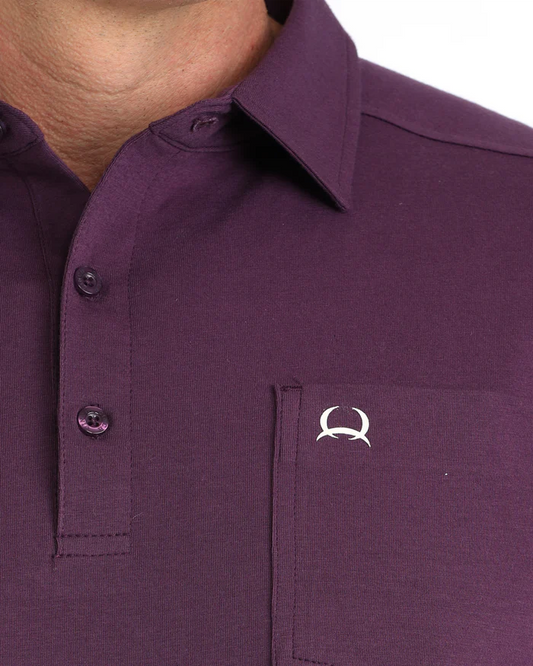 Cinch Mens Arenaflex® Polo - Purple - MTK1874001