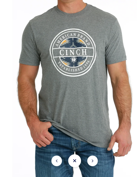 Cinch Mens Grey Quality Tee - MTT1690601