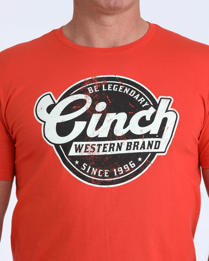 Cinch Mens Graphic Tee Shirt - MTT1690709 - Red