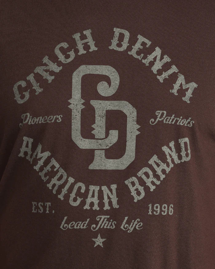 Cinch Mens Graphic Tee - Brown - MTT1690716