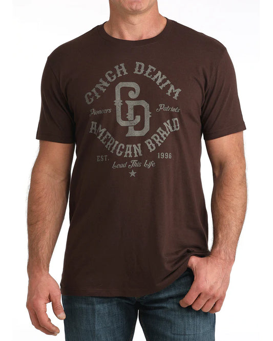 Cinch Mens Graphic Tee - Brown - MTT1690716