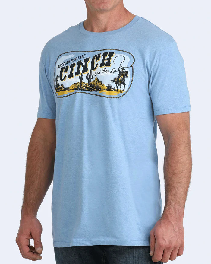 Cinch Mens Graphic Tee - Blue - MTT1690721
