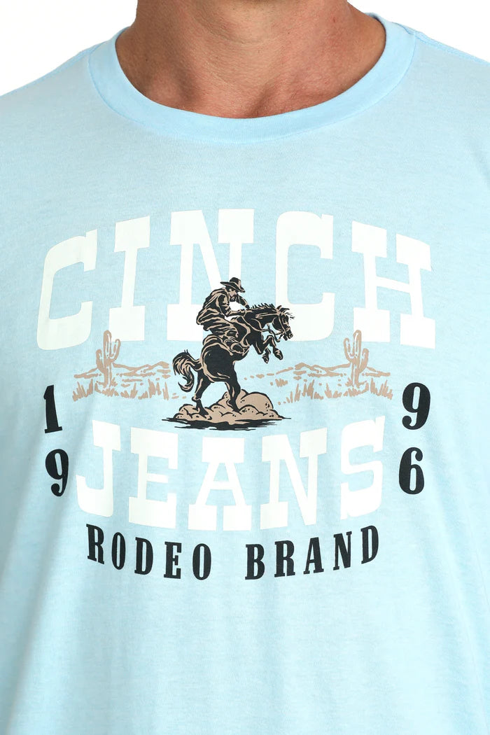 Cinch Mens Graphic Tee - Light Blue - MTT1690722