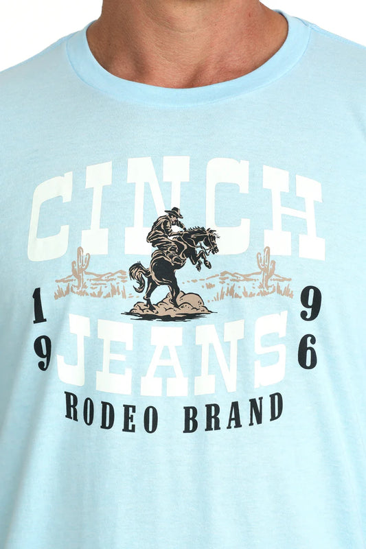 Cinch Mens Graphic Tee - Light Blue - MTT1690722