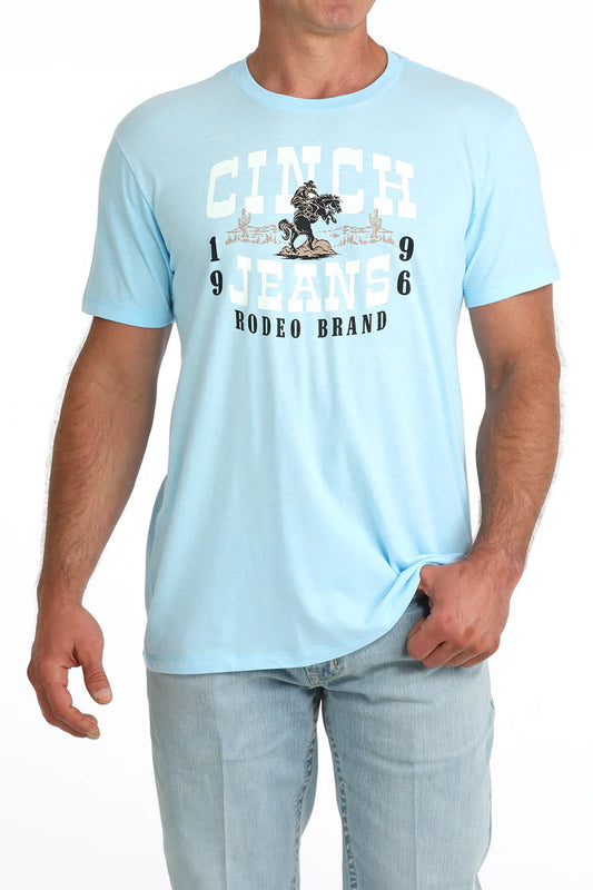 Cinch Mens Graphic Tee - Light Blue - MTT1690722
