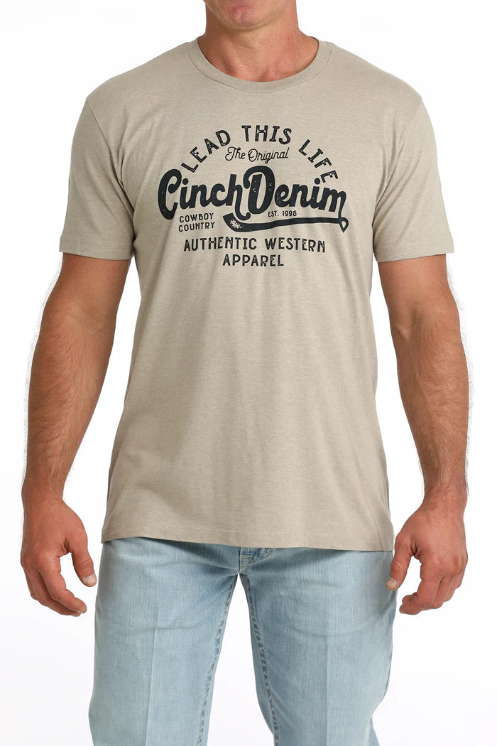 Cinch Mens Graphic Tee - Khaki - MTT1690723
