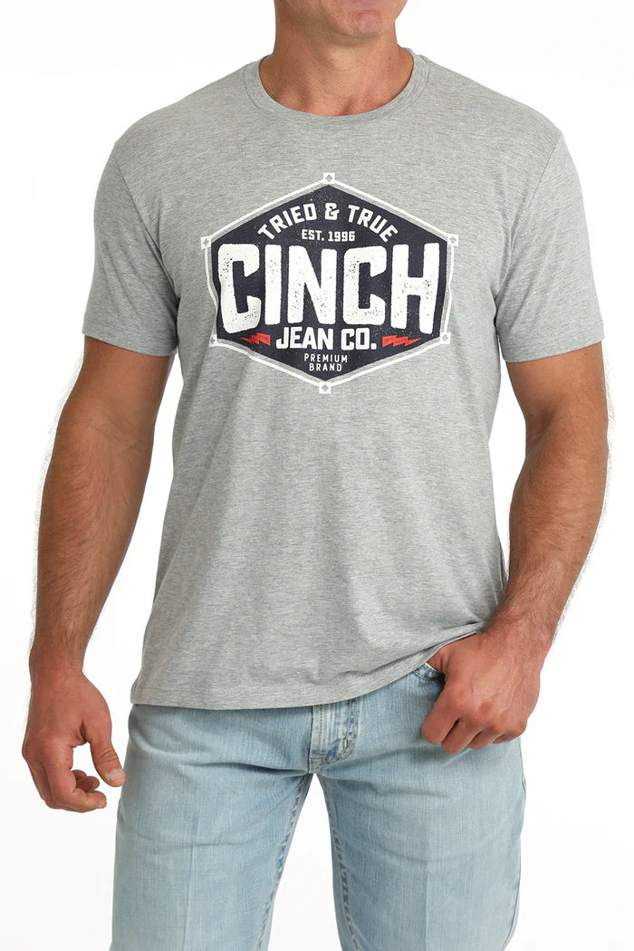 Cinch Mens Graphic Tee - Grey - MTT1690725