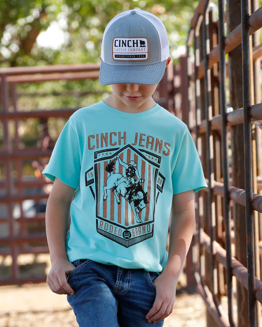 Cinch Boys Graphic Tee Shirt - MTT7670168 - Turquoise