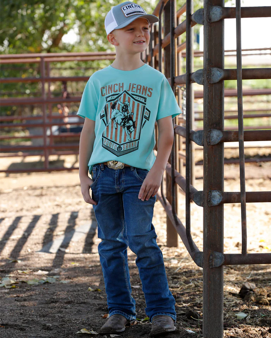 Cinch Boys Graphic Tee Shirt - MTT7670168 - Turquoise