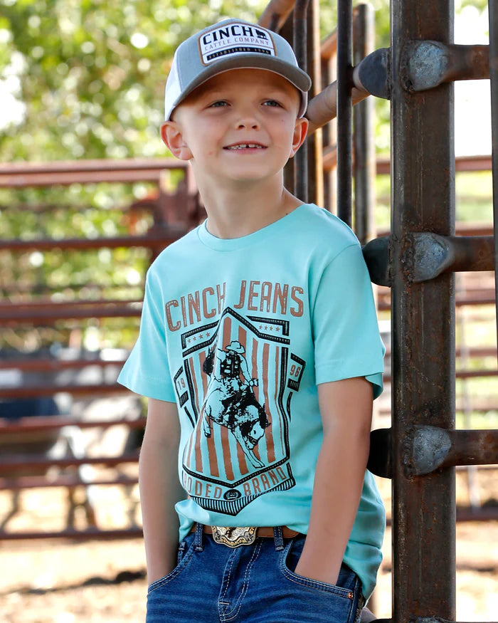 Cinch Boys Graphic Tee Shirt - MTT7670168 - Turquoise
