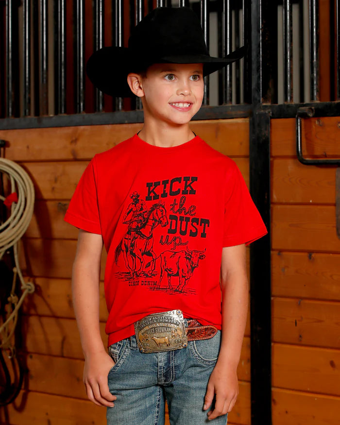 Cinch Boys Red Graphic Tee Shirt - MTT7670169