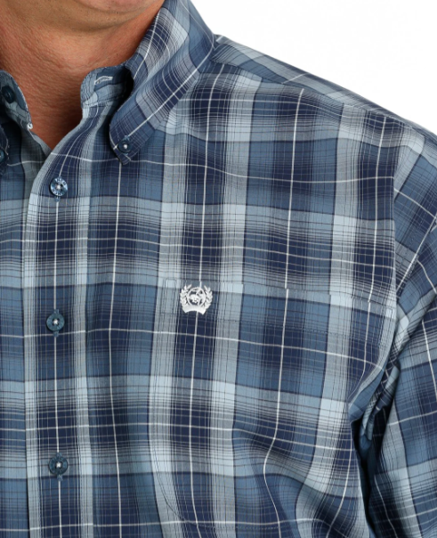 Cinch Mens Plaid L/S  Button Down Shirt - MTW1105694