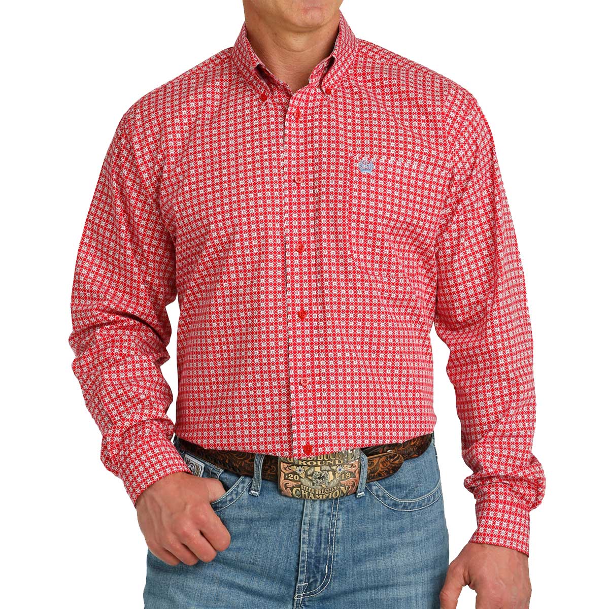 Cinch Mens Geometric Print L/S Shirt - MTW1105768