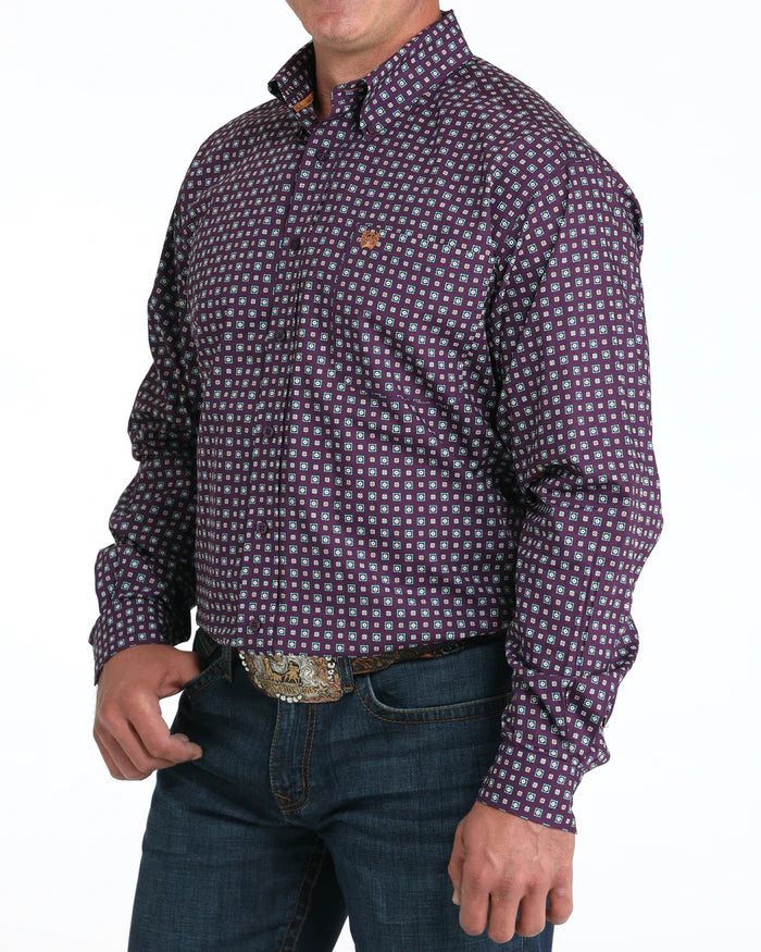 Cinch Mens Classic Fit L/S Shirt - MTW1105974 - Purple