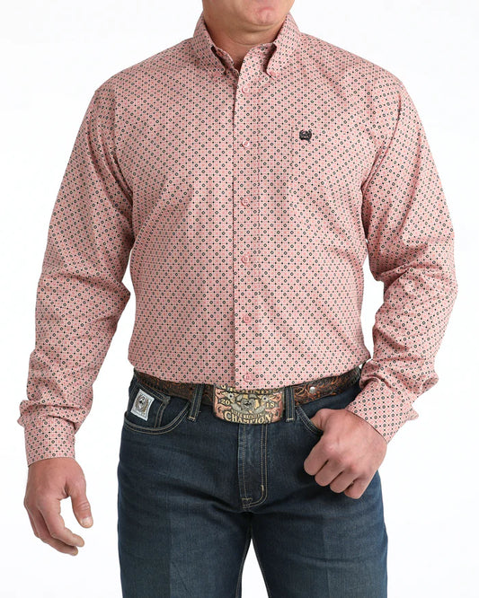 Cinch Mens Classic Fit L/S Shirt - MTW1106014 - Pink