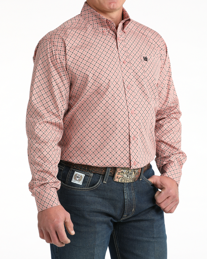 Cinch Mens Classic Fit L/S Shirt - MTW1106014 - Pink