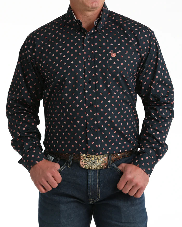 Cinch Mens Classic Fit L/S Shirt - MTW1106018 - Navy