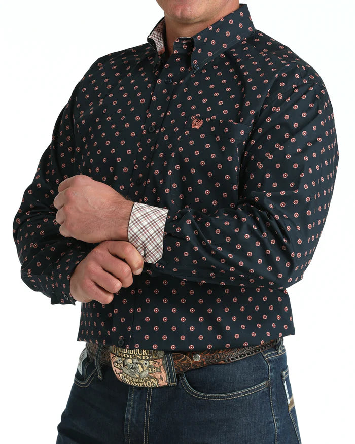 Cinch Mens Classic Fit L/S Shirt - MTW1106018 - Navy