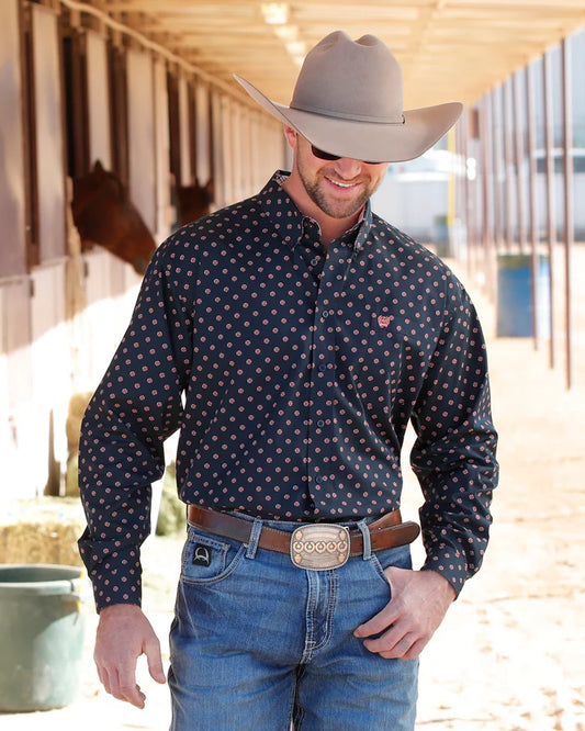 Cinch Mens Classic Fit L/S Shirt - MTW1106018 - Navy