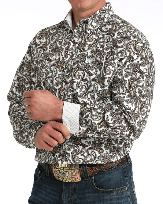 Cinch Mens Classic Fit Button Down L/S Shirt - MTW1106059